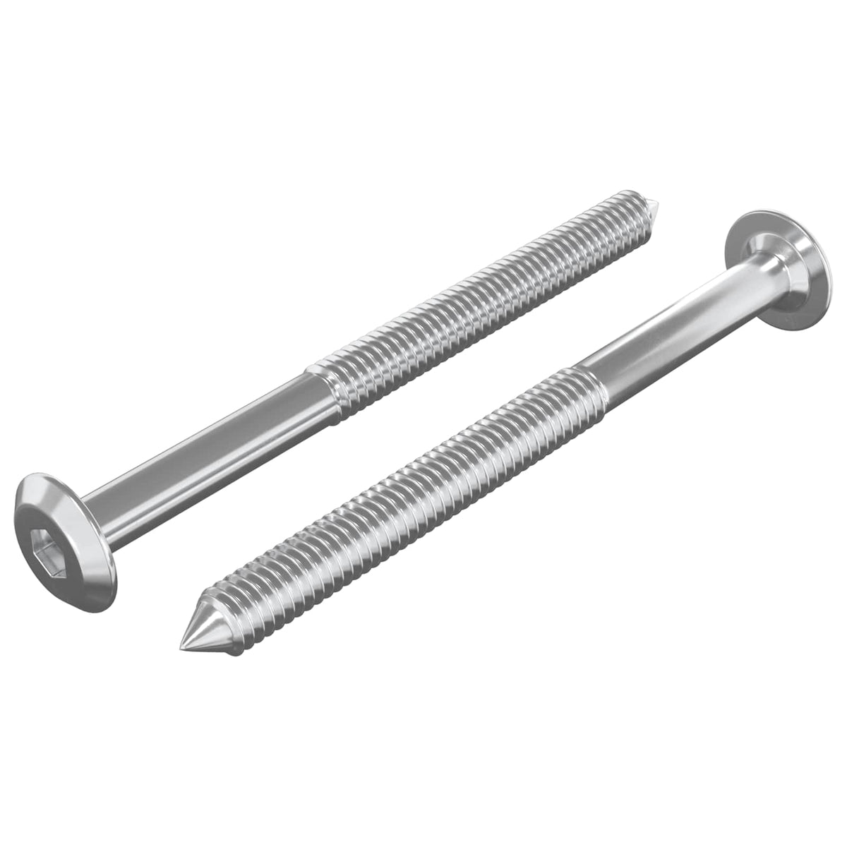 Namještajni vijci 2 pcs Srebrno M6 x 85 mm Čelik