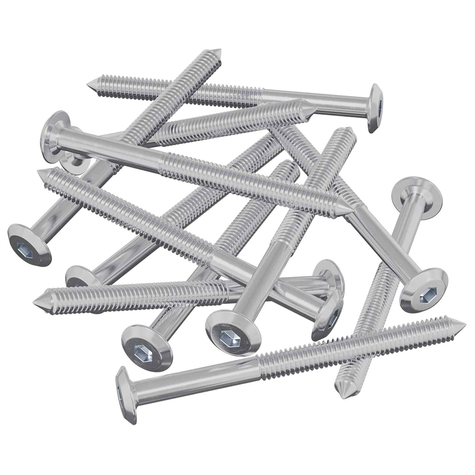 Namještajni vijci 12 pcs Srebrno M6 x 85 mm Čelik