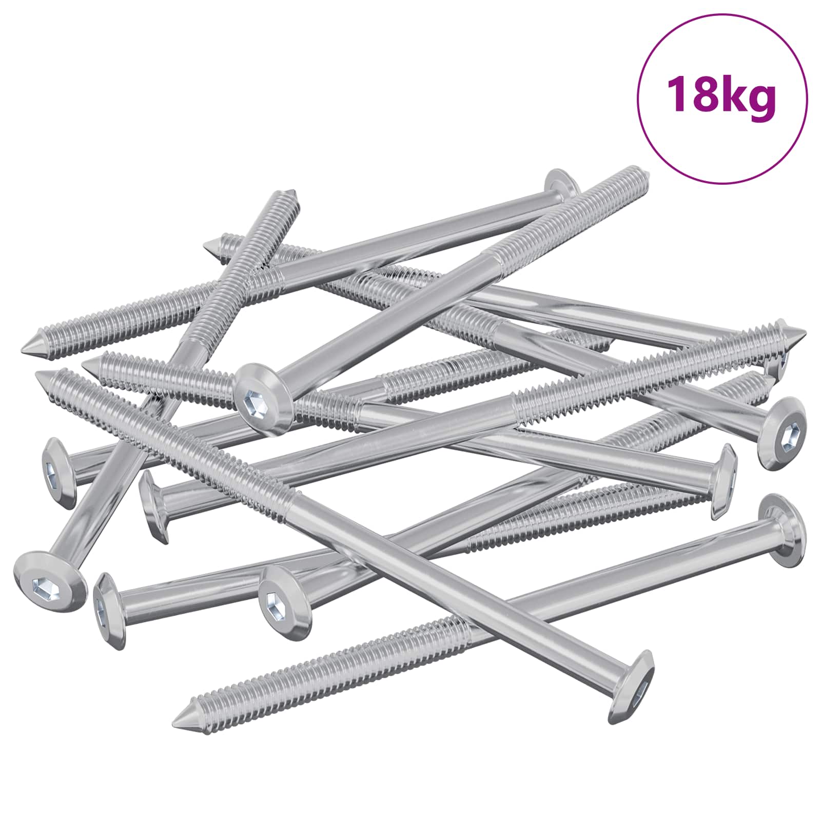 Namještajni vijci 1000 pcs Srebrno Čelik