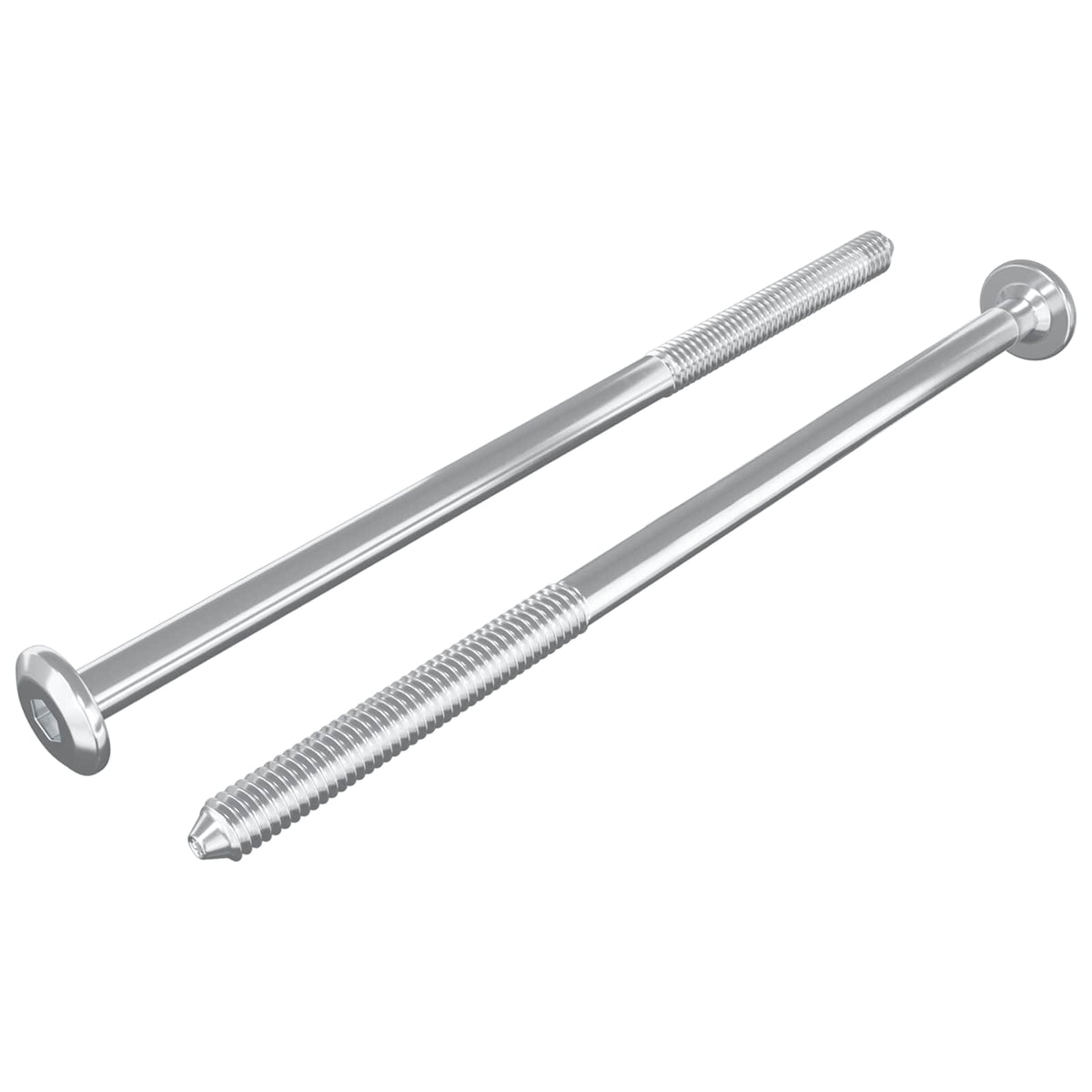 Namještajni vijci 2 pcs Srebrno M6 x 120 mm Čelik