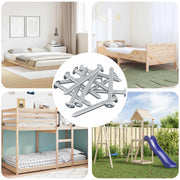 Vijak 12 pcs Srebrno M6 x 60 mm Čelik