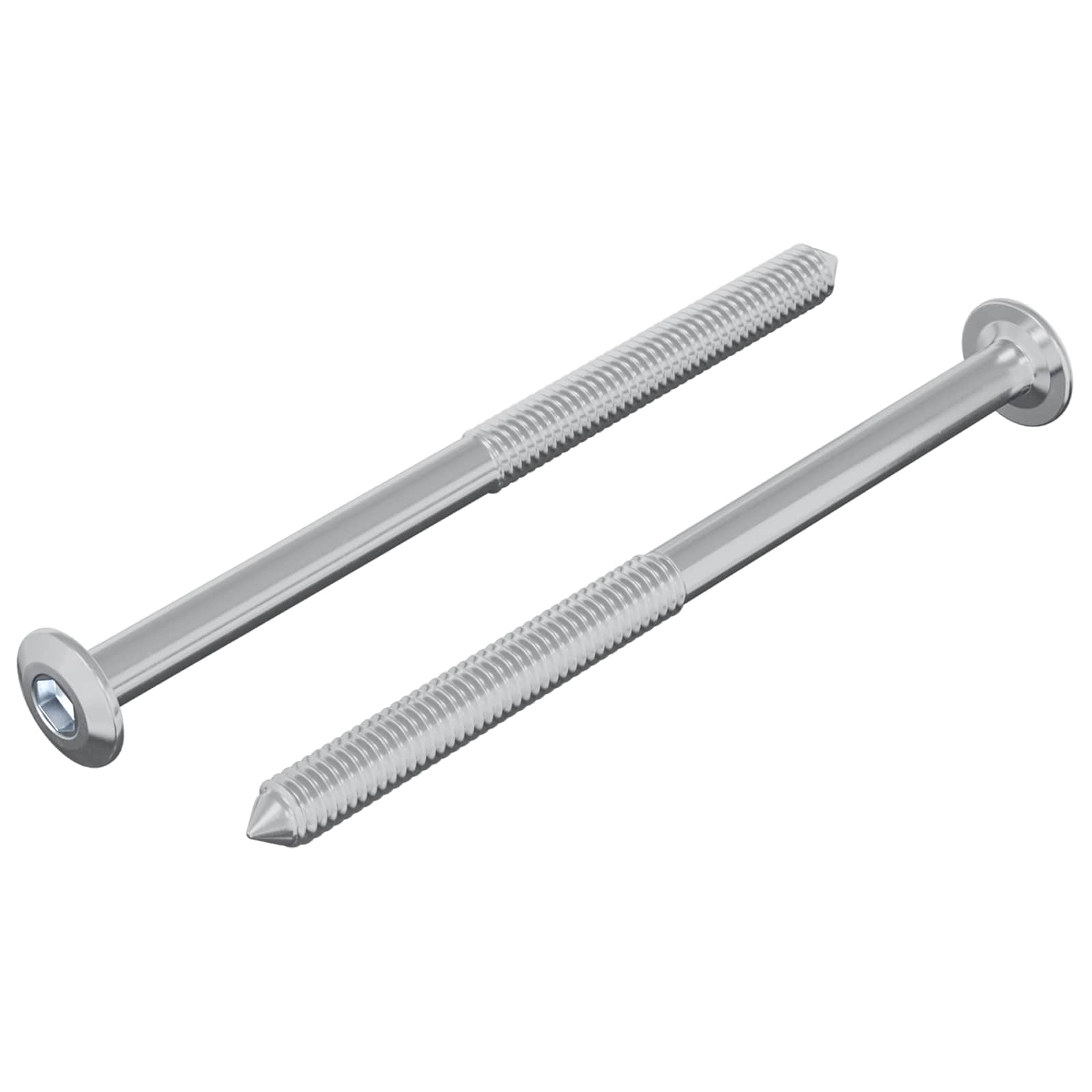 Vijak 2 pcs Srebrno M6 x 85 mm Čelik