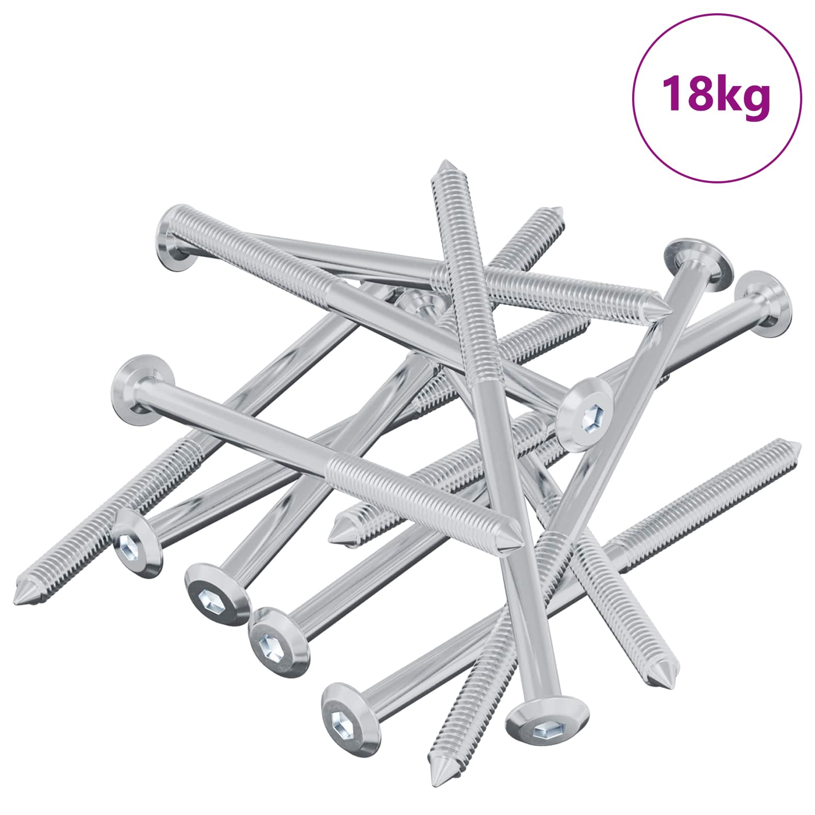 Vijak 1000 pcs Srebrno M6 x 100 mm Čelik