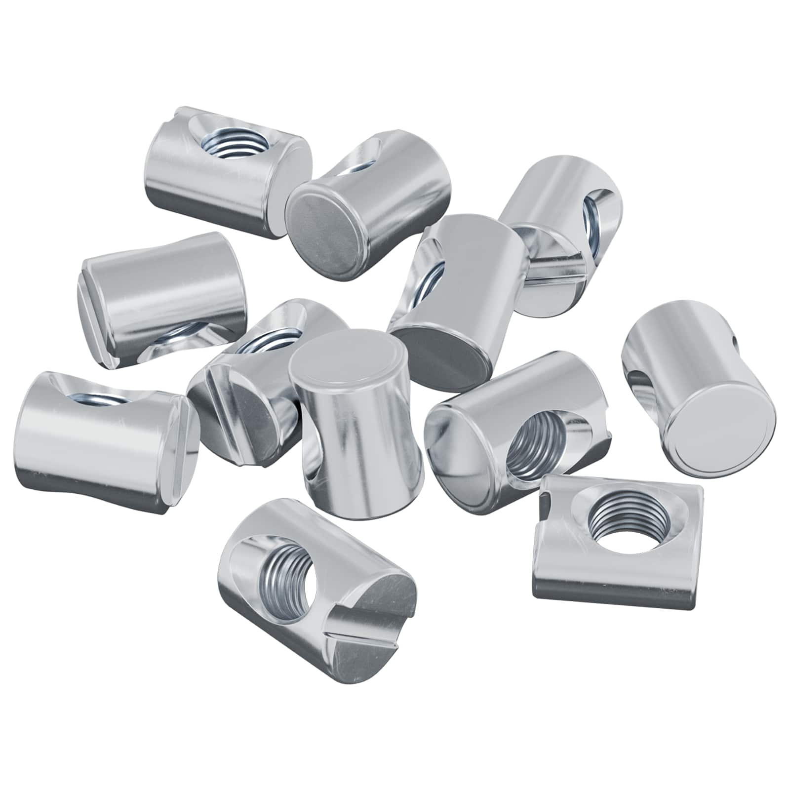 Bačvaste matice 3462 pcs Srebrno M6 x 13 mm Metal