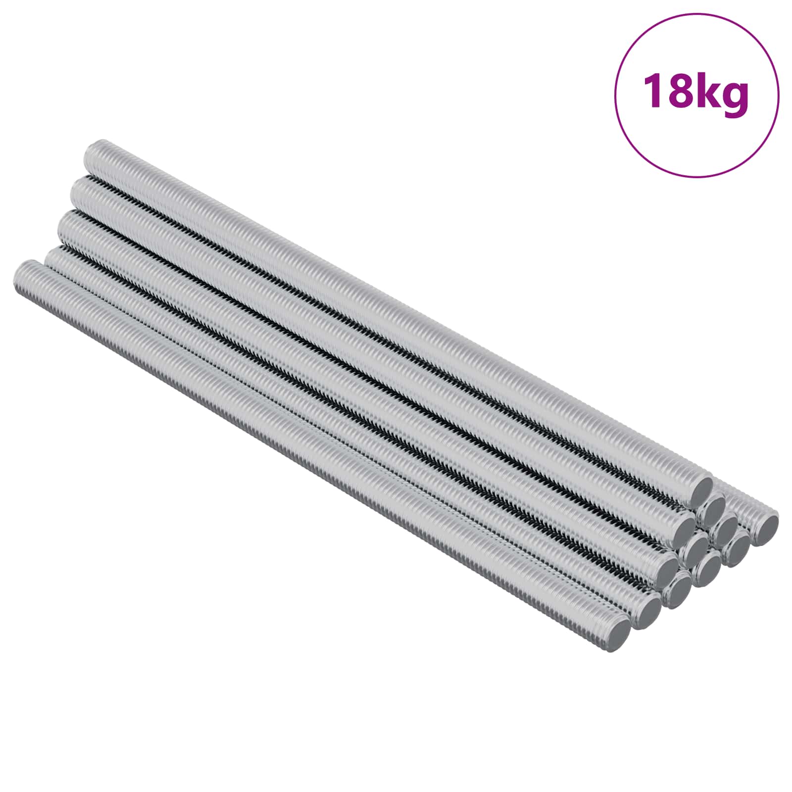 Navojni štapovi 900 pcs Srebrno Metal