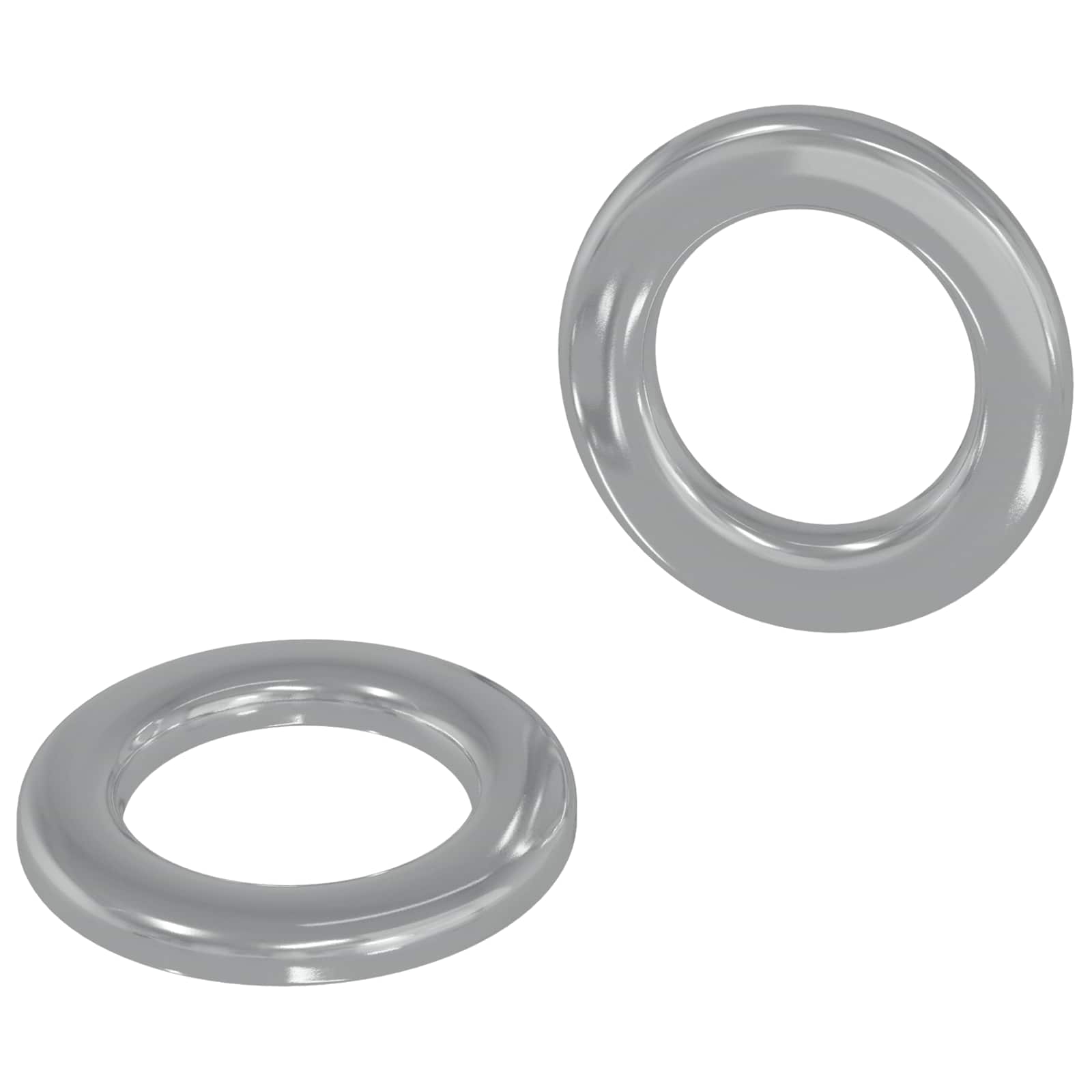Podlošci 2 pcs Srebrno 10 x 10 x 0,8 mm Željezo