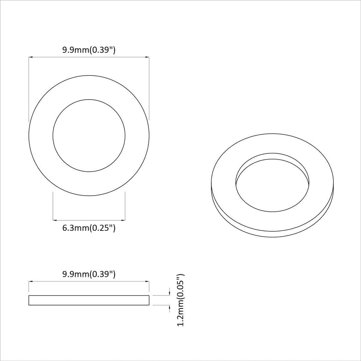 Podlošci 2 pcs Srebrno 10 x 10 x 0,8 mm Željezo
