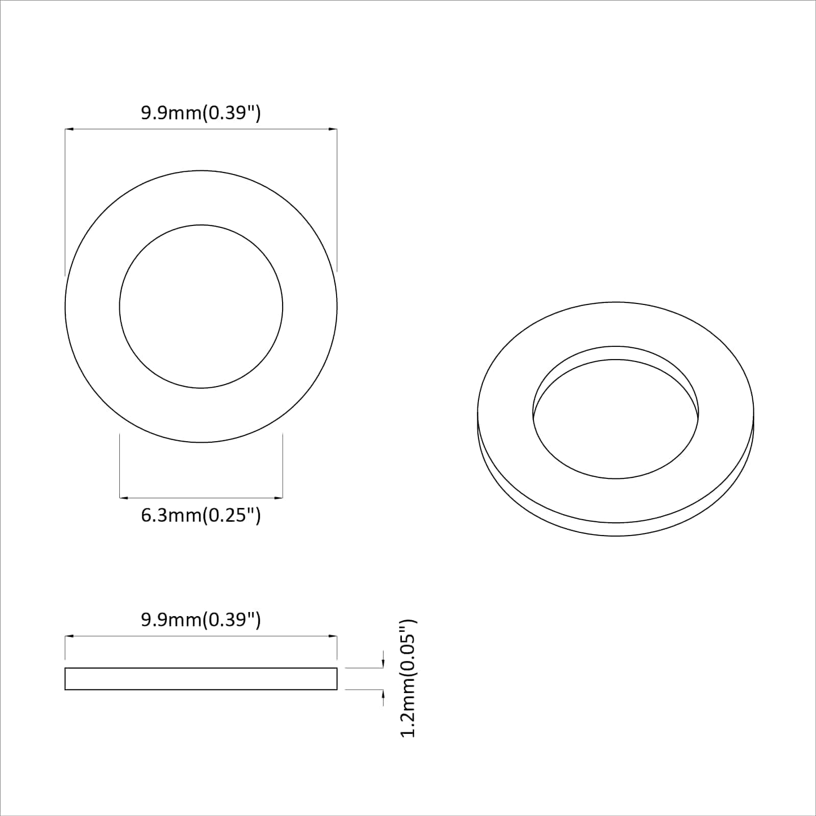Podlošci 12 pcs Srebrno 10 x 10 x 0,8 mm Željezo
