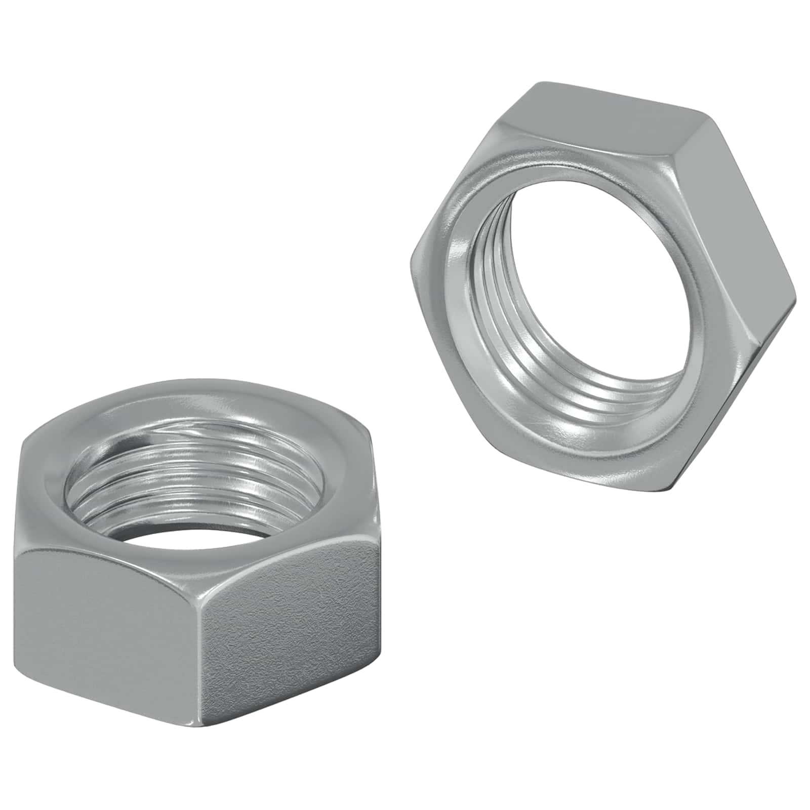 Šesterokutna matica 2 pcs Srebrno M6 Metal