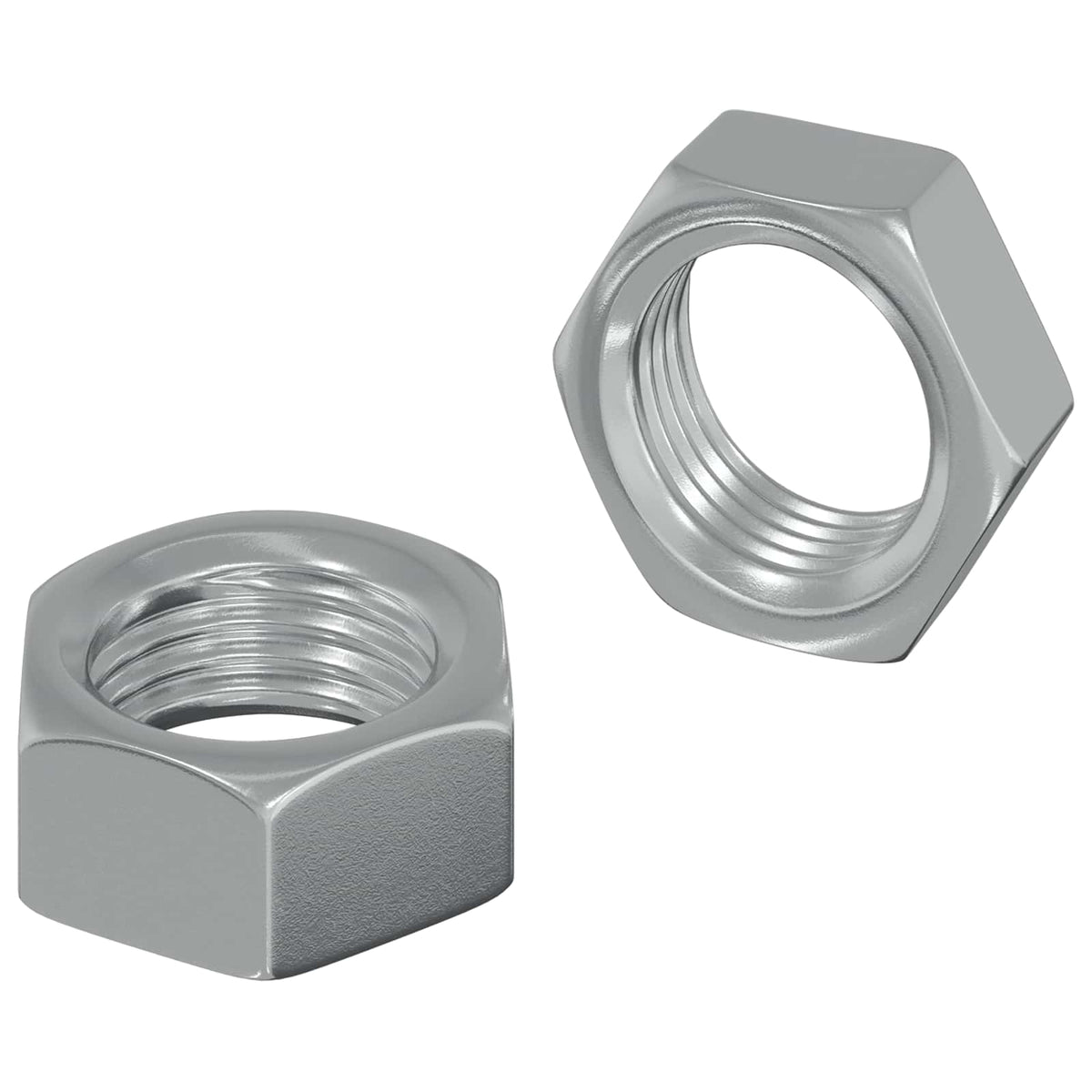 Šesterokutna matica 2 pcs Srebrno M6 Metal