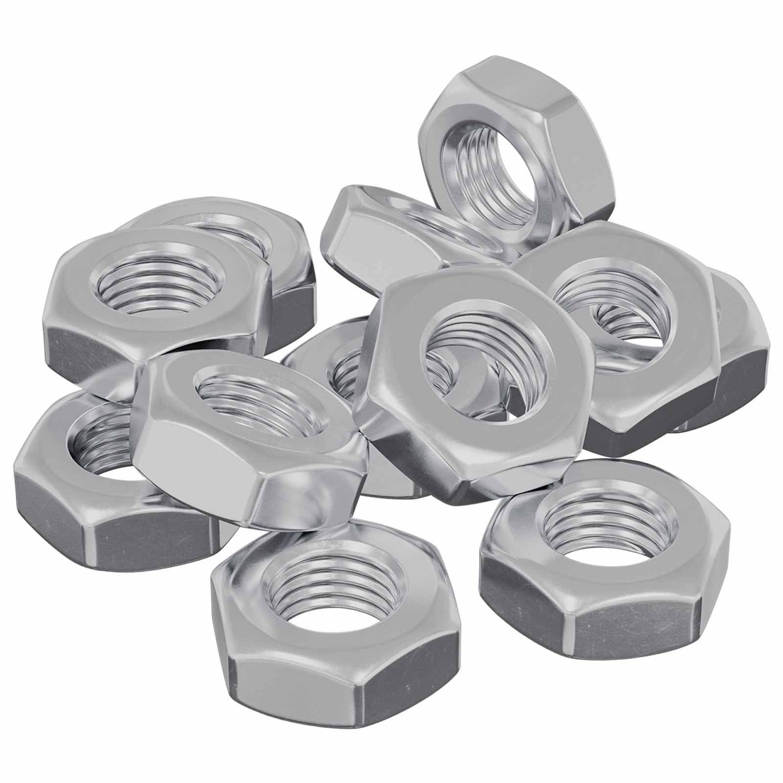 Šesterokutna matica 12 pcs Srebrno m8 Metal