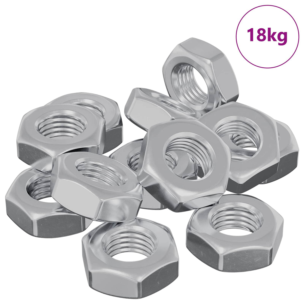 Šesterokutna matica 3600 pcs Srebrno Metal