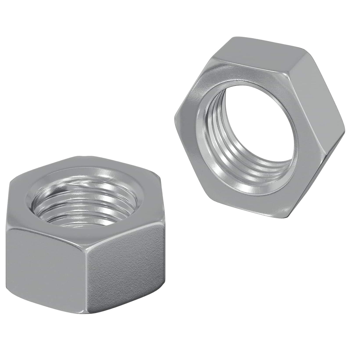Šesterokutna matica 2 pcs Srebrno M6 Metal