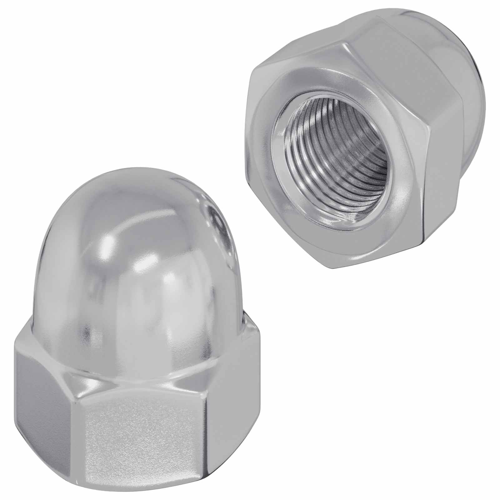 Šesterokutne žižak matice 2 pcs Srebrno m8 Metal