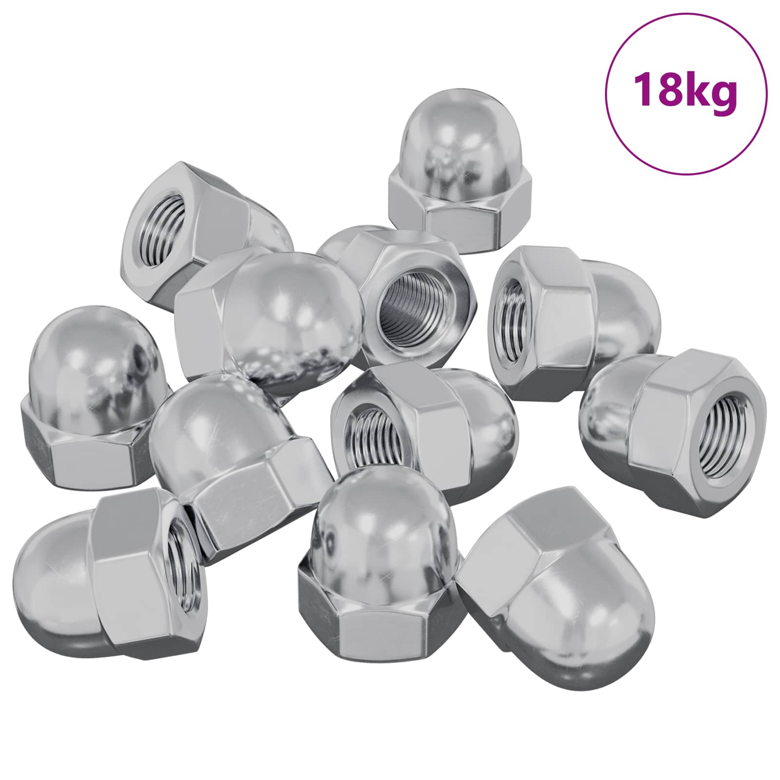 Šesterokutne žižak matice 3913 pcs Srebrno Metal