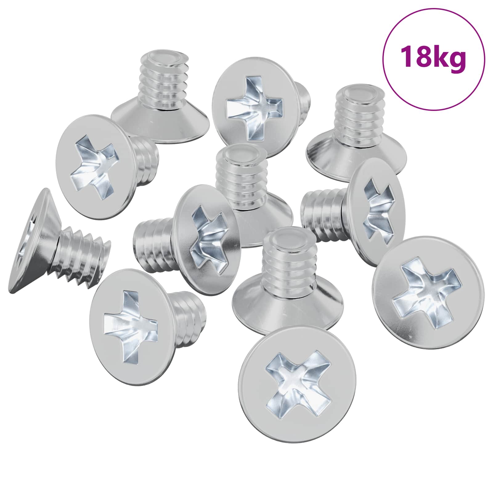 Vijci s konusnom glavom 32727 pcs Srebrno Željezo