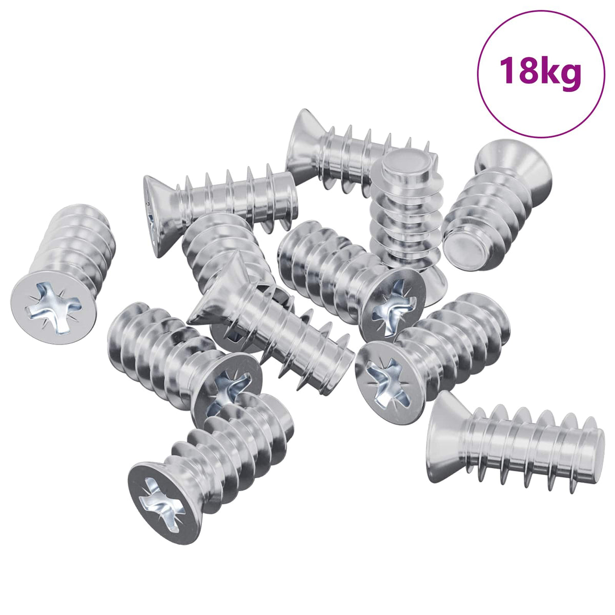 Vijak 10909 pcs Srebrno M6 x 12 mm Željezo
