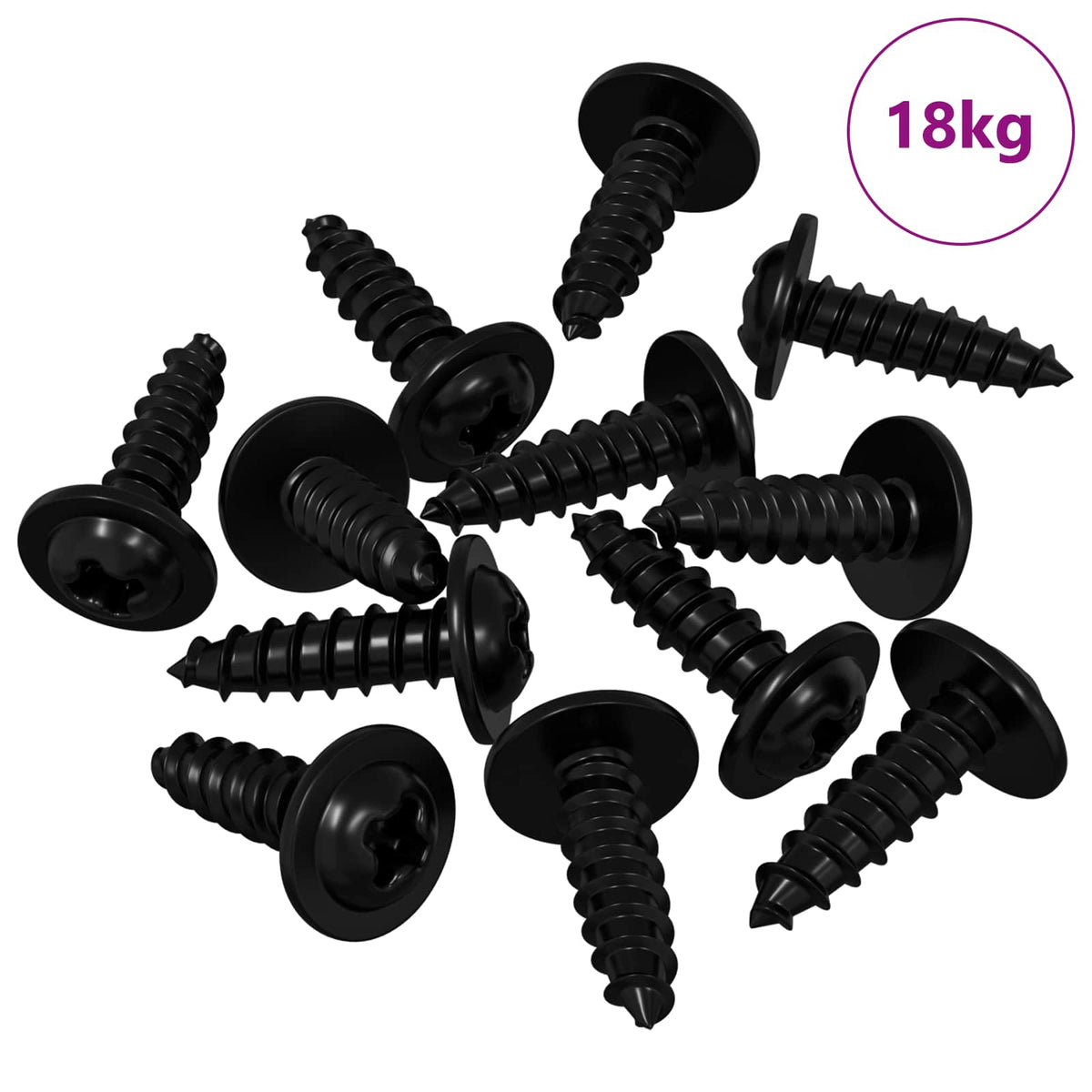 Samoupravni čavao 16364 pcs Crna 3,5 x 12 mm Željezo