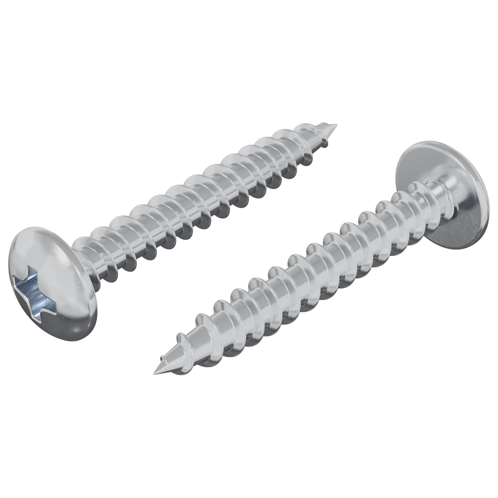 Drveni vijak 2 pcs Srebrno M4 x 28 mm Željezo