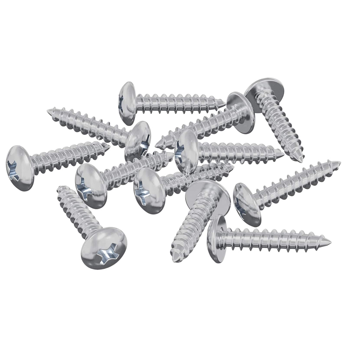 Drvene vijake 12 pcs Srebrno M3,5 x 20 mm Čelik