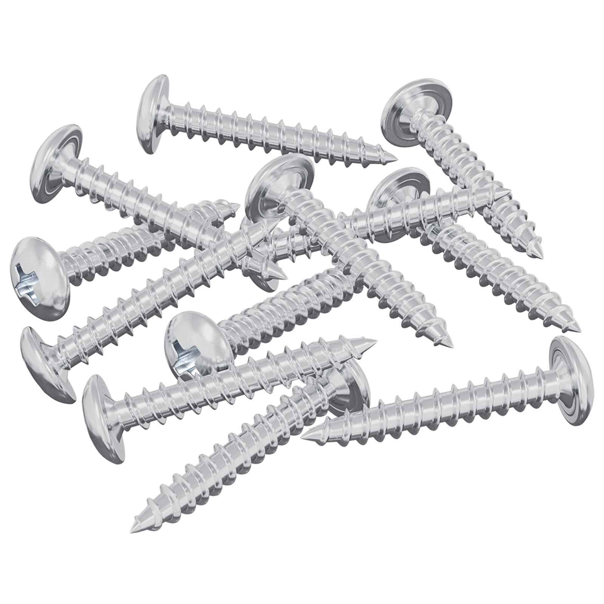 Drvene vijake 12 pcs Srebrno M4 x 25 mm Čelik