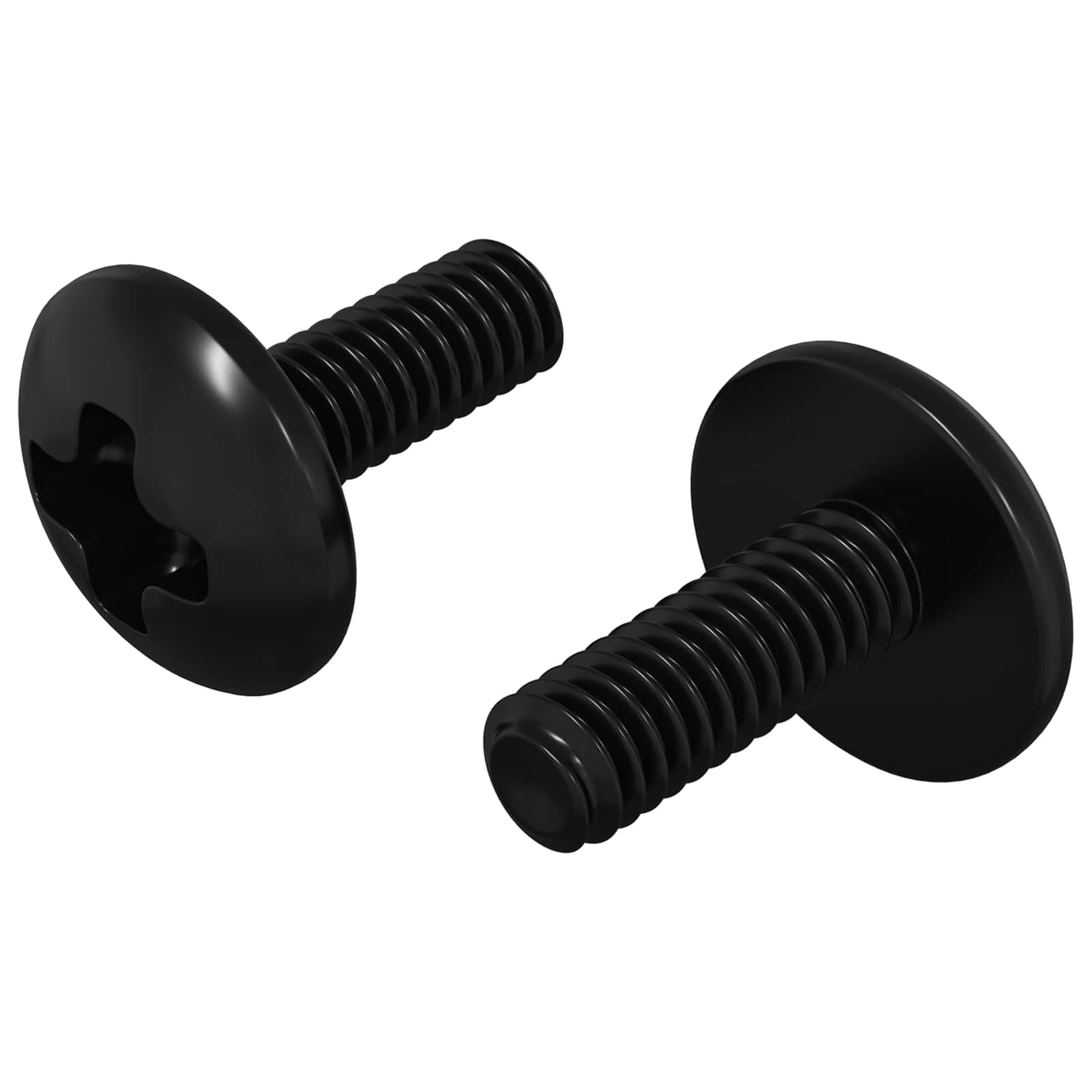 Vijci s rukavcem 2 pcs Crna M4 x 10 mm Čelik