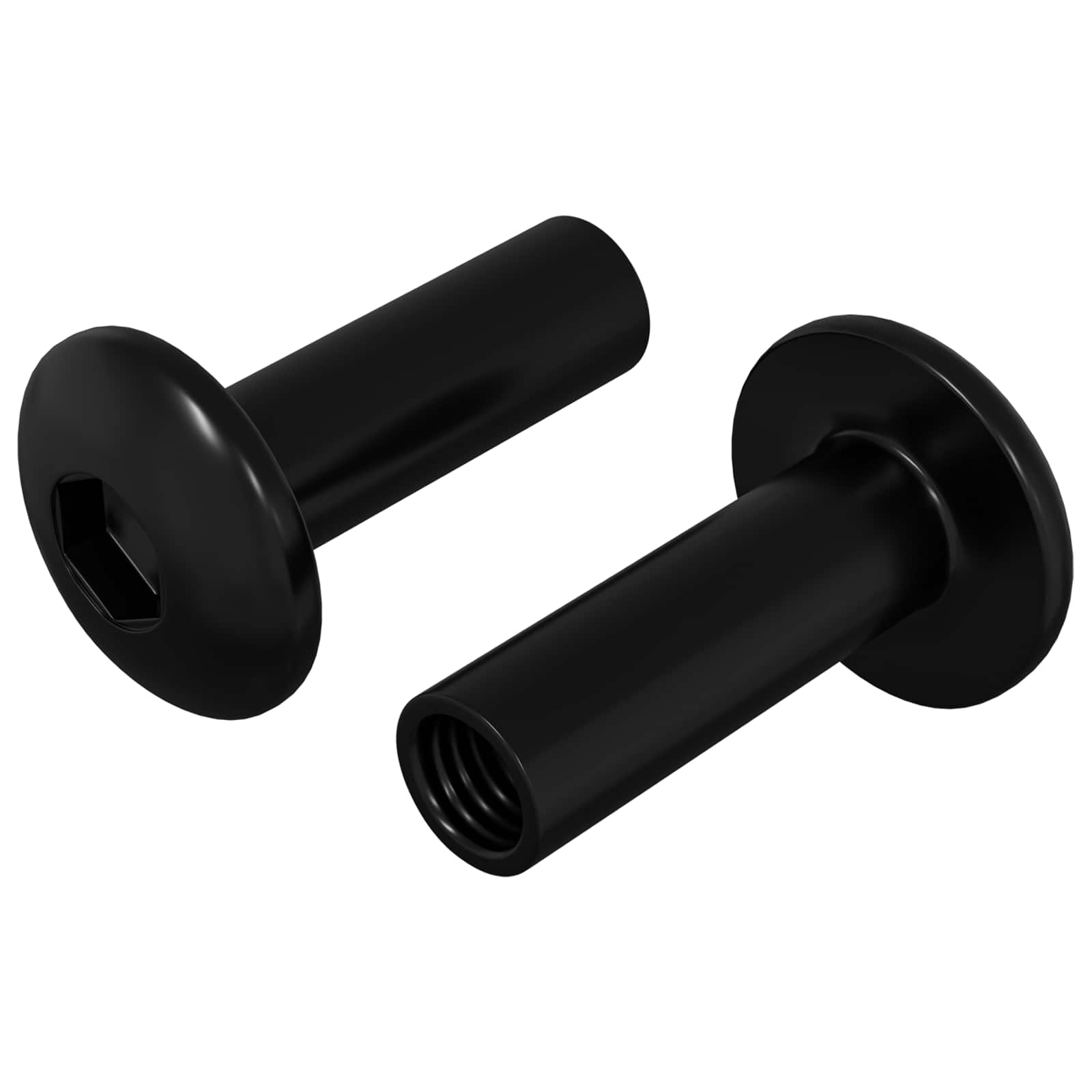 Matične Cijevi 2 pcs Crna M4 x 14,5 mm Metal