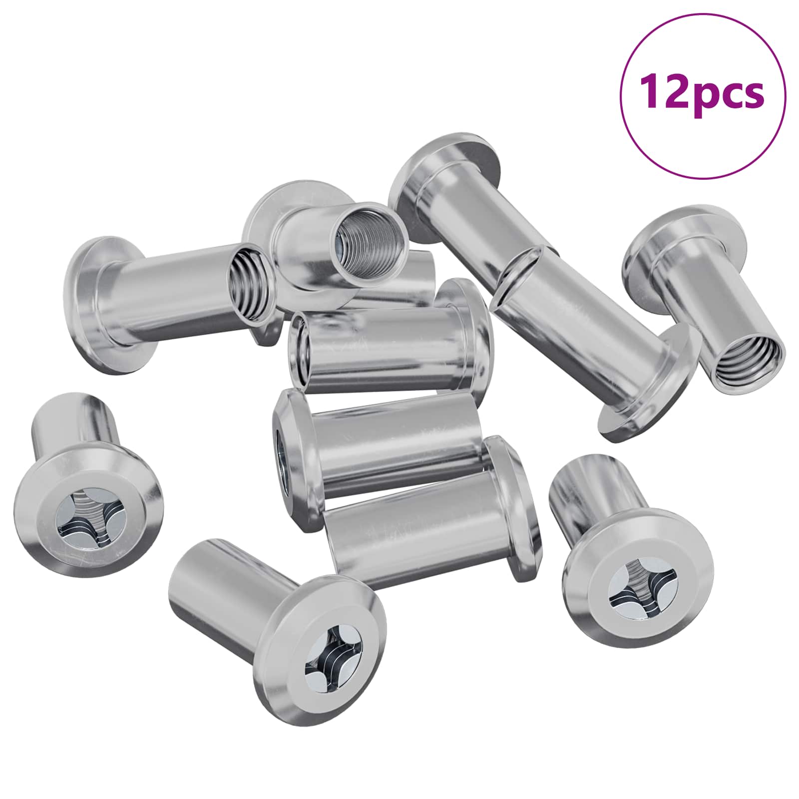 Sigurnosna matica 12 pcs Nikla M6 x 25 mm Čelik