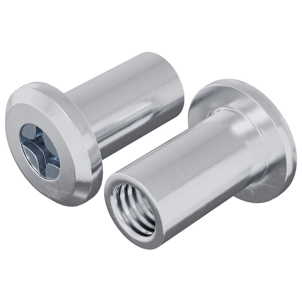 Sigurnosna matica 2 pcs Srebrno M6 x 15 mm Čelik