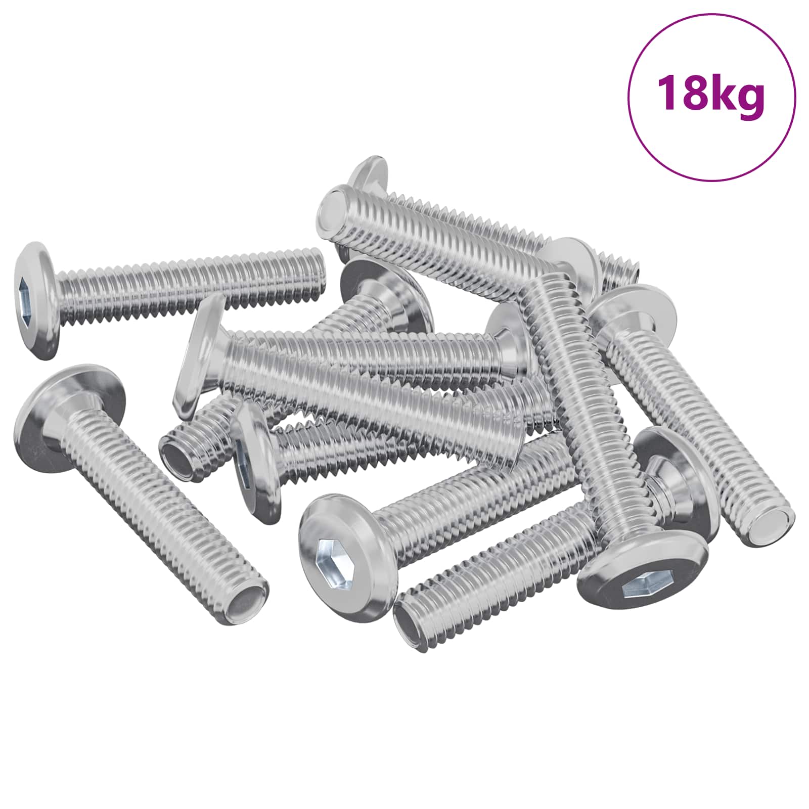 Vijak za zaključavanje Jednobojno 2647 pcs Srebrno Čelik