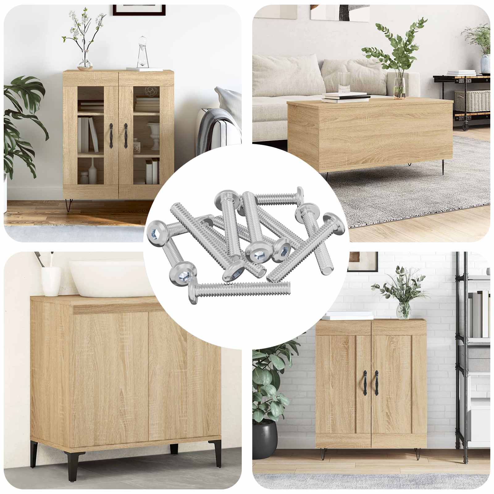 Vijak za zaključavanje Jednobojno 2514 pcs Srebrno Čelik