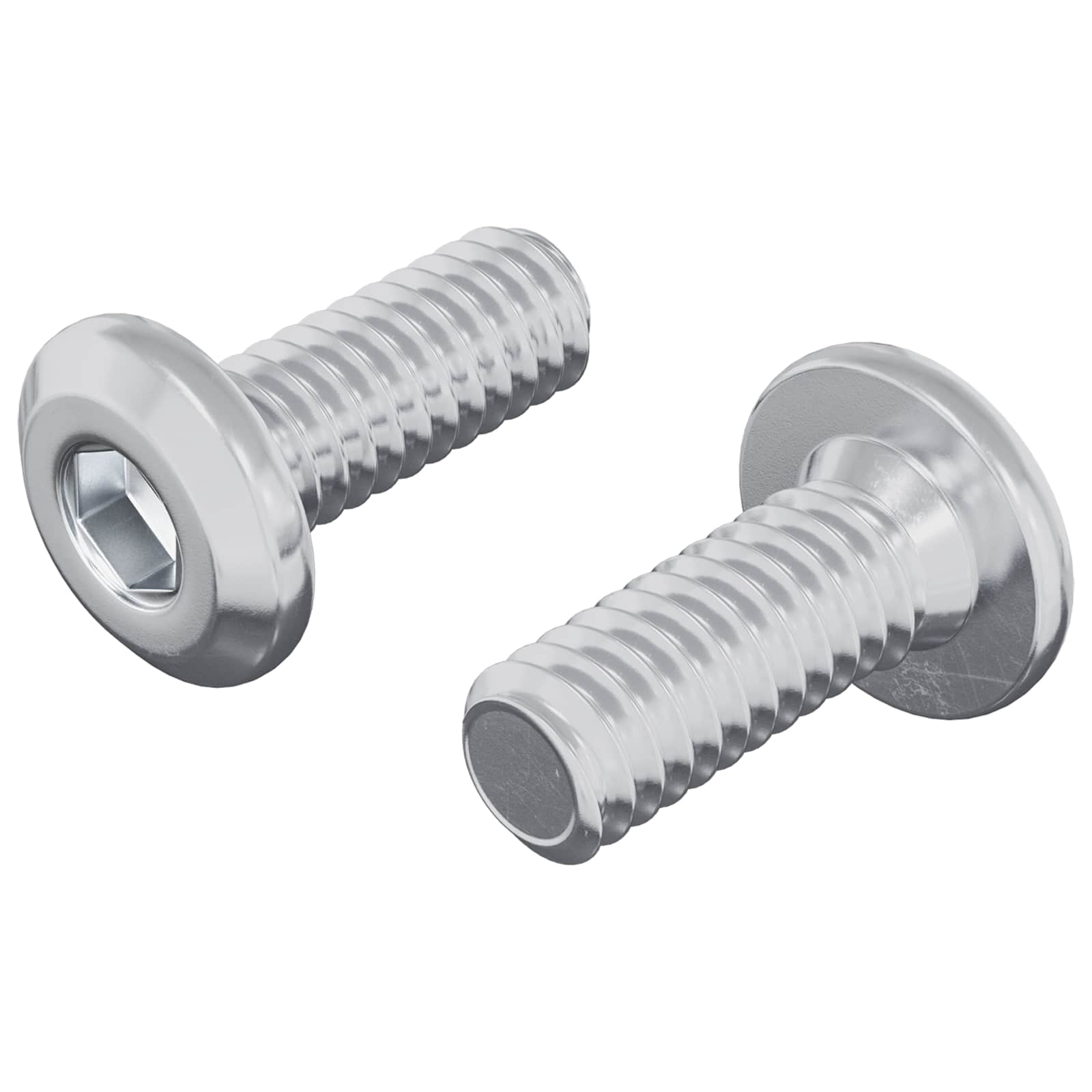 Vijak s plastičnom glavom 2 pcs Srebrno M6 x 15 mm Čelik