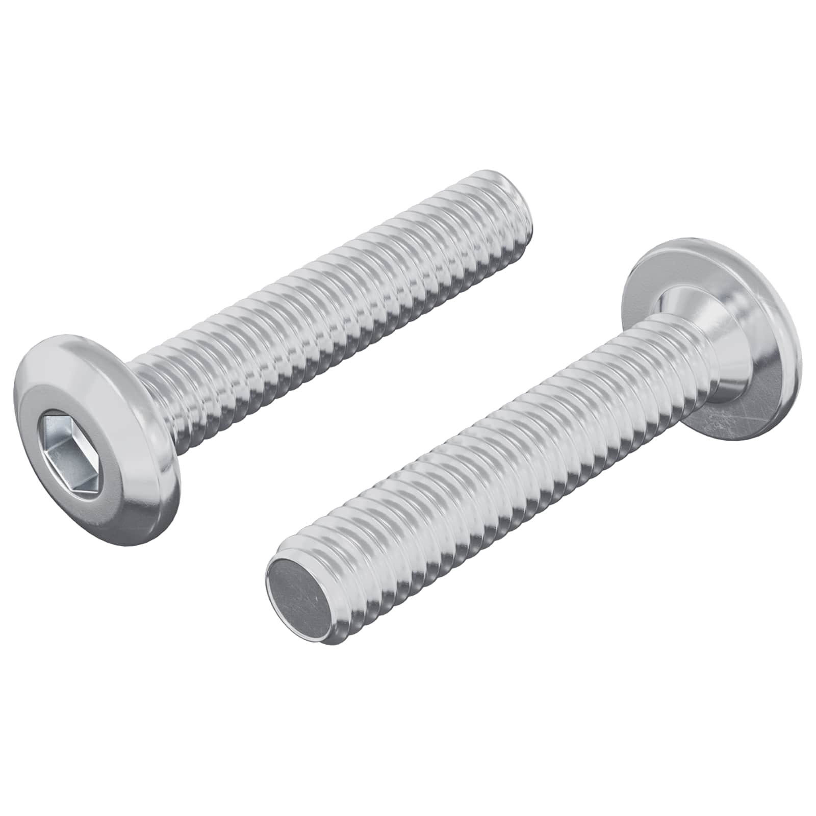 Vijak s plastičnom glavom 2 pcs Srebrno M6 x 30 mm Čelik