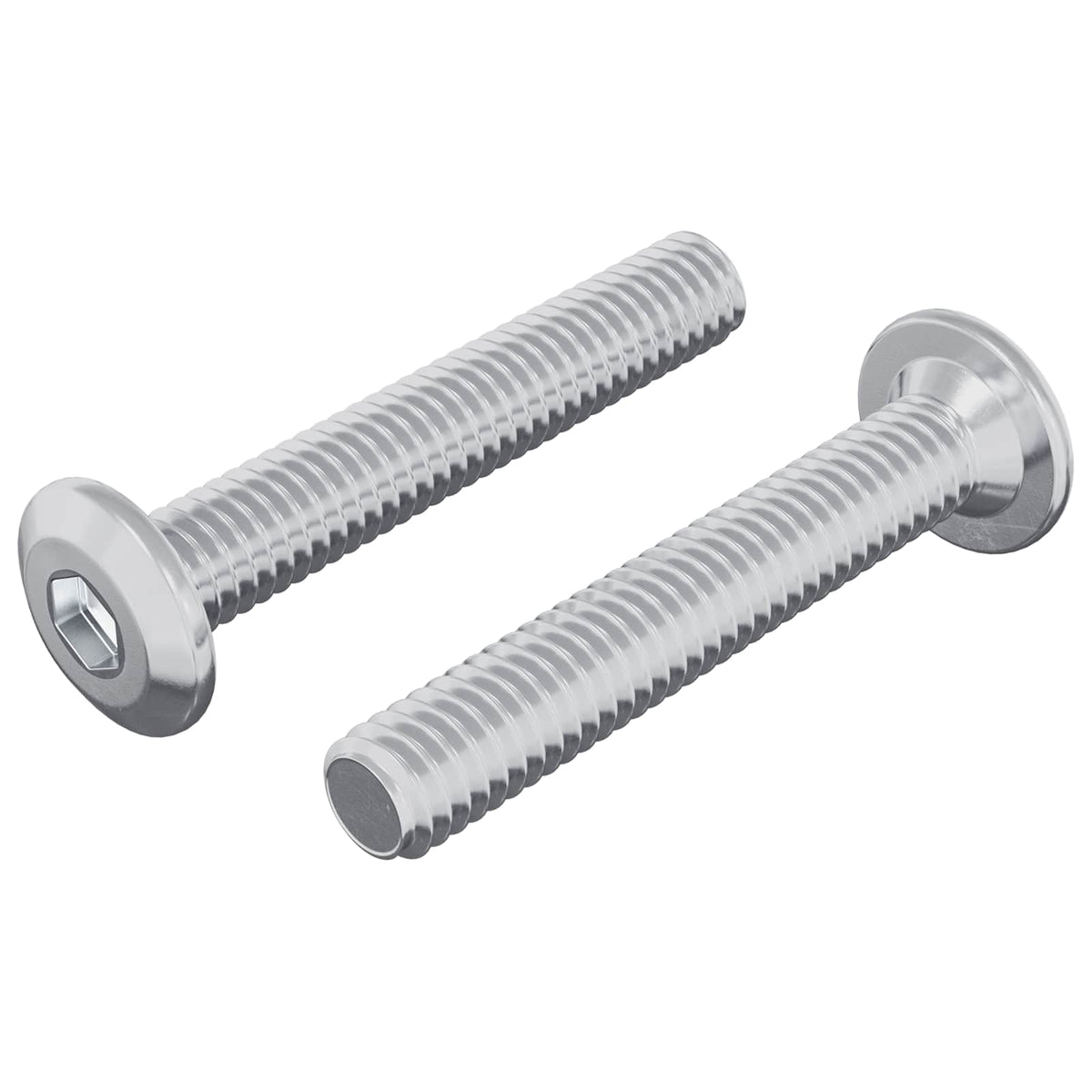 Vijak s plastičnom glavom 2 pcs Srebrno M6 x 35 mm Čelik
