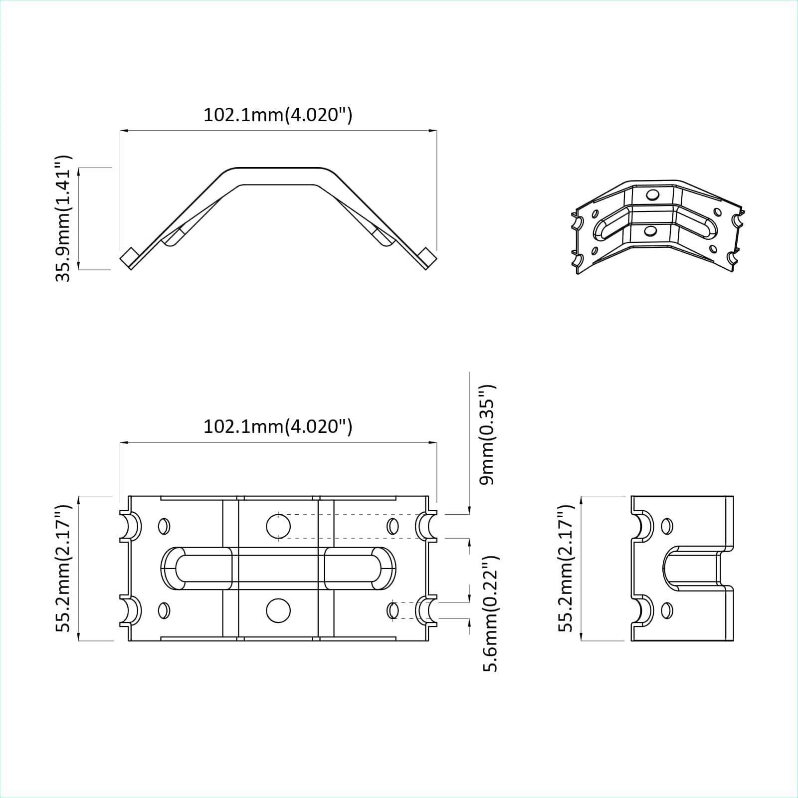 Ukljucuje: nosač 212 pcs Cinkom premazano 106 x 55 x 1,5mm