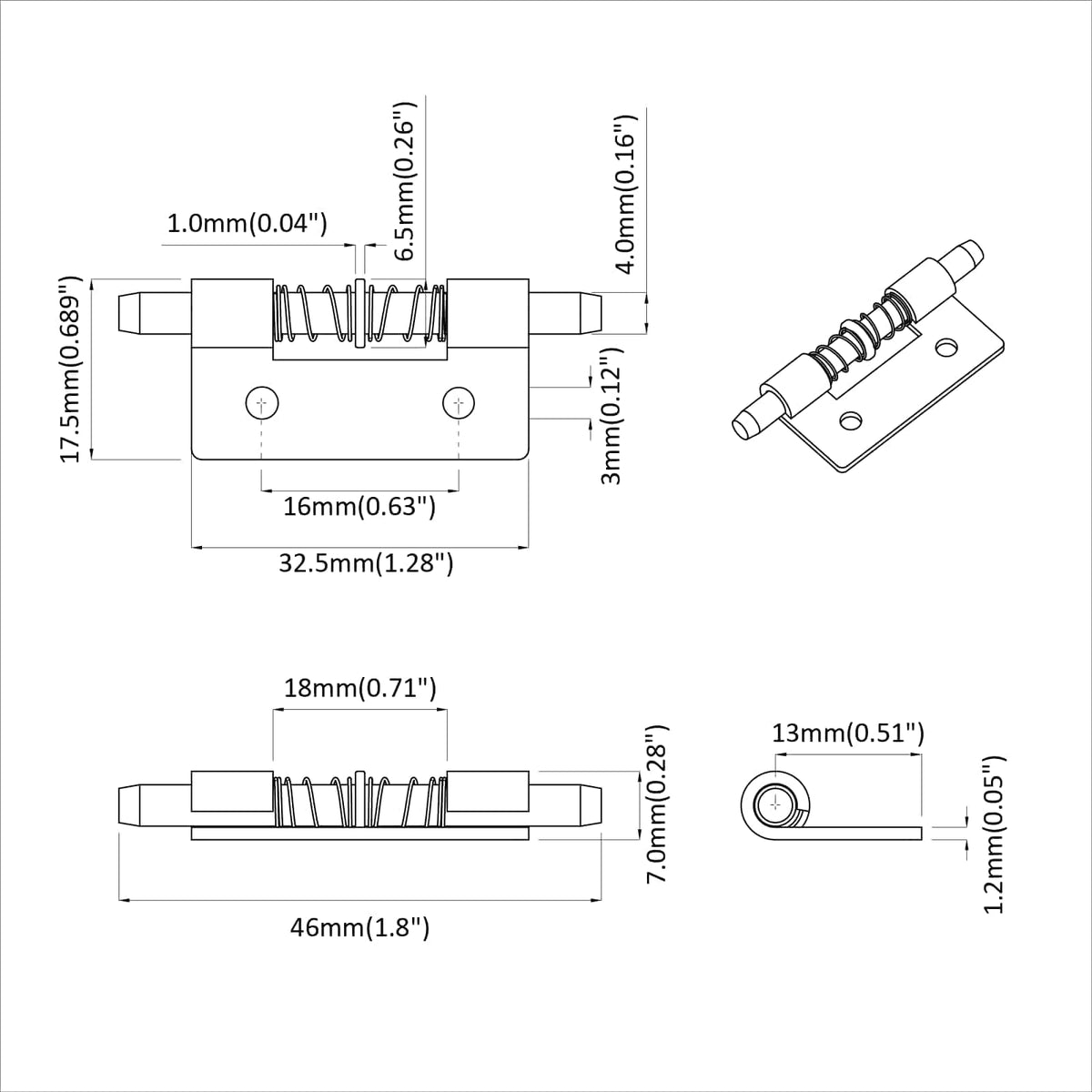 Zasun 1800 pcs Srebrno 46 x 17 x 1,2 mm Čelik