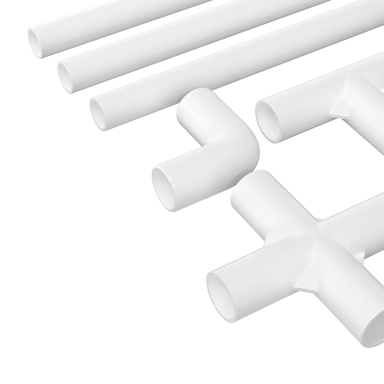 PVC Cijev 12 pcs Bijelo 12,2 x 1,8 x 500 mm PP, PE