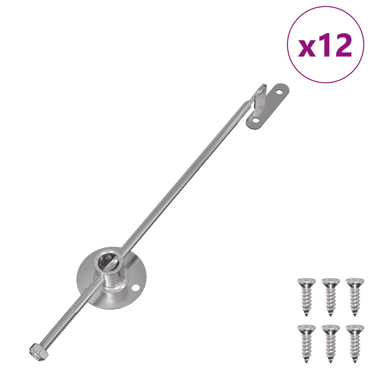 Užitna šipka za šarku 12 pcs Srebrno 190 mm Metal