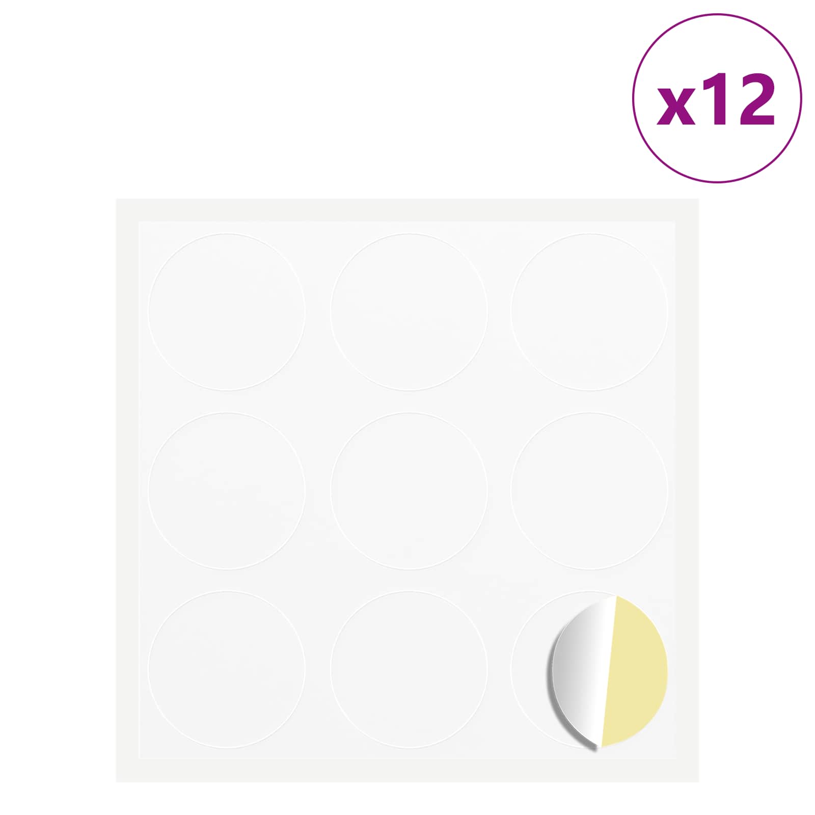 Naljepnica 12 pcs Bijelo Ø 20 x 0,5 mm Papir