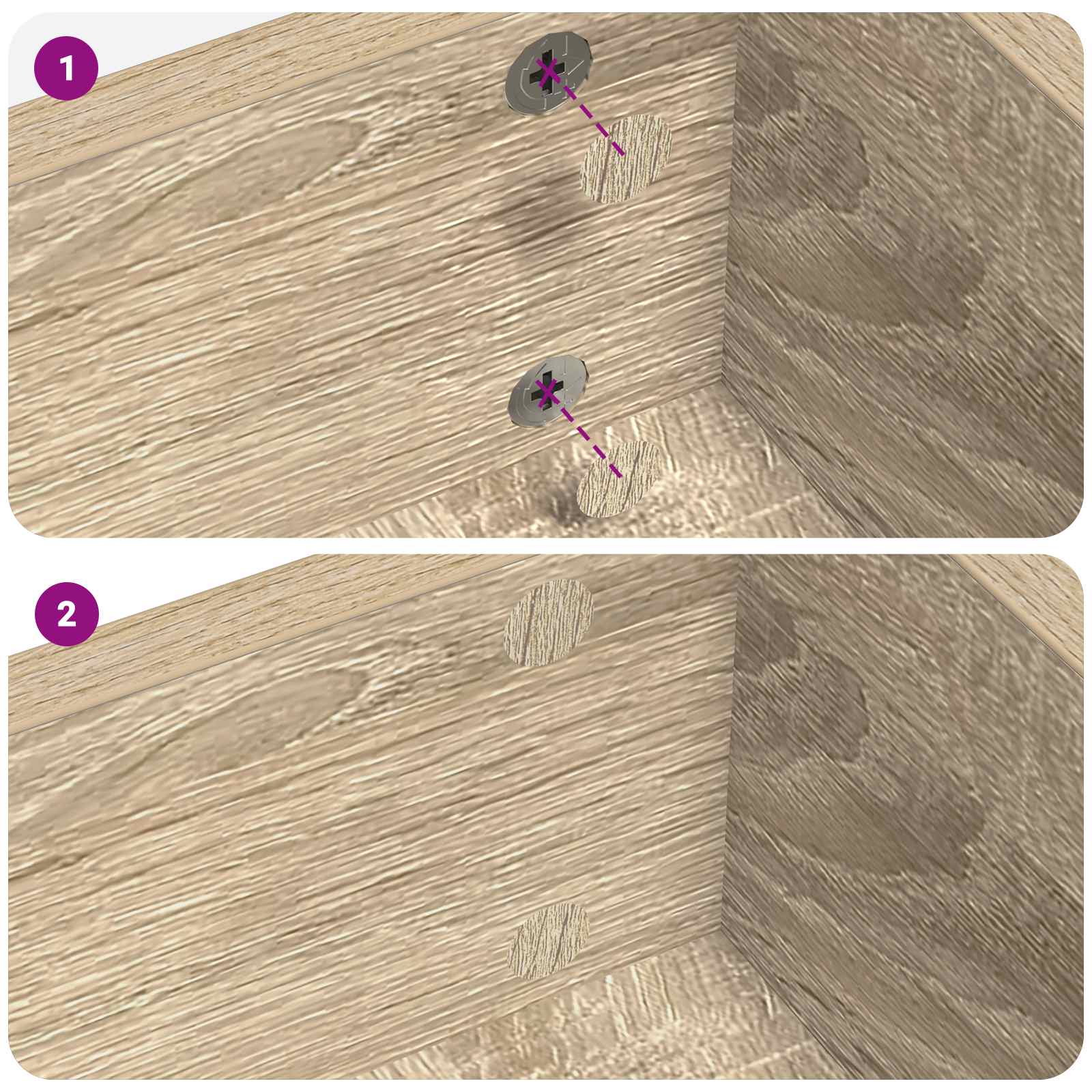 Ljepljiva Pokrivač za Vijake 12 pcs Sonoma hrast Ø 20 x 0,5 mm