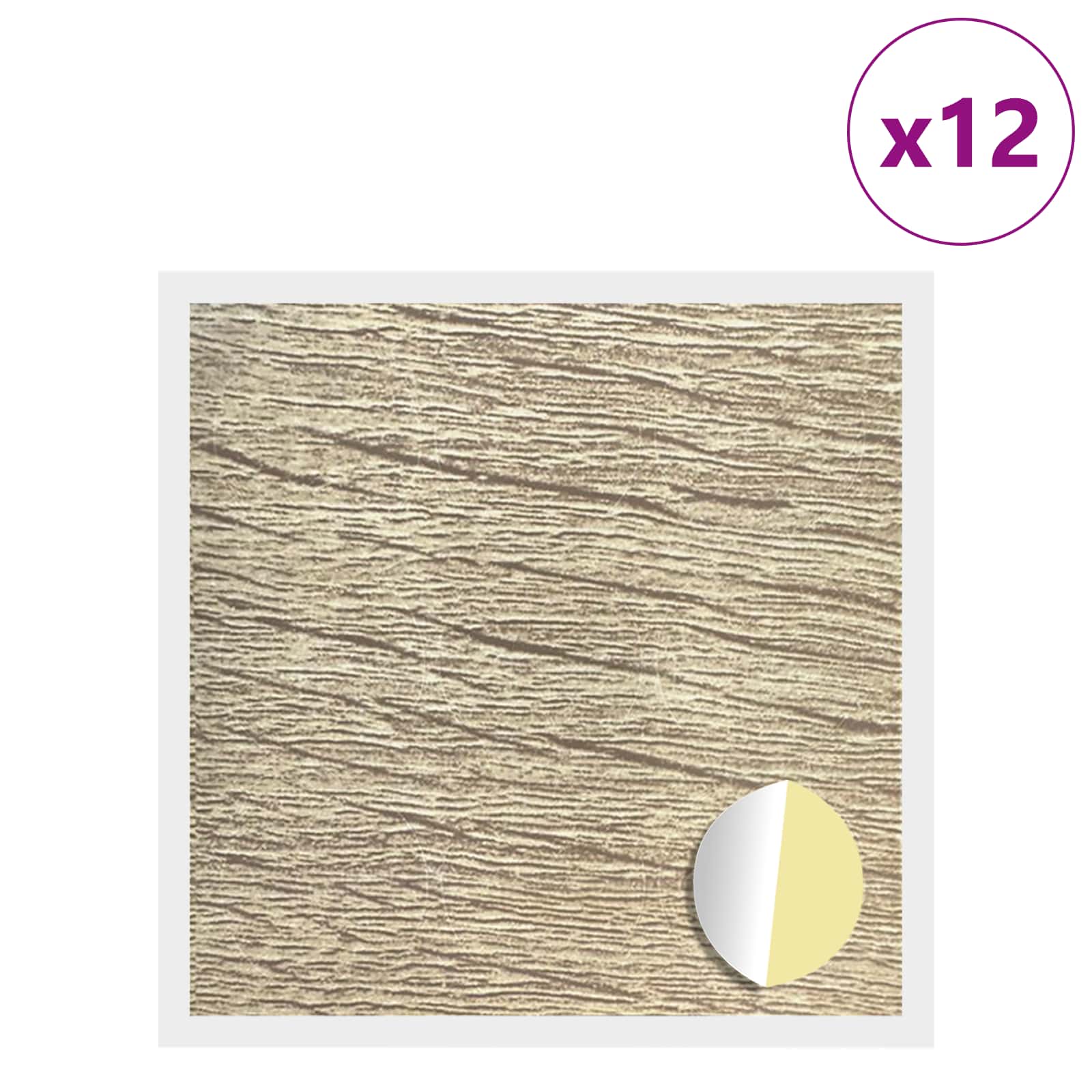 Ljepljiva Pokrivač za Vijake 12 pcs Sonoma hrast Ø 20 x 0,5 mm