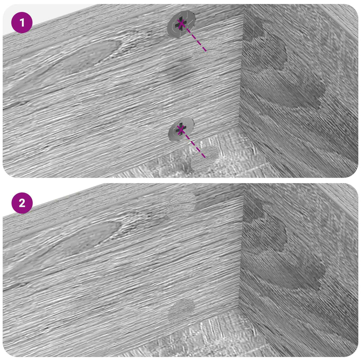 Ljepljiva Pokrivač za Vijake 2 pcs Siva Sonoma Ø 20 x 0,5 mm