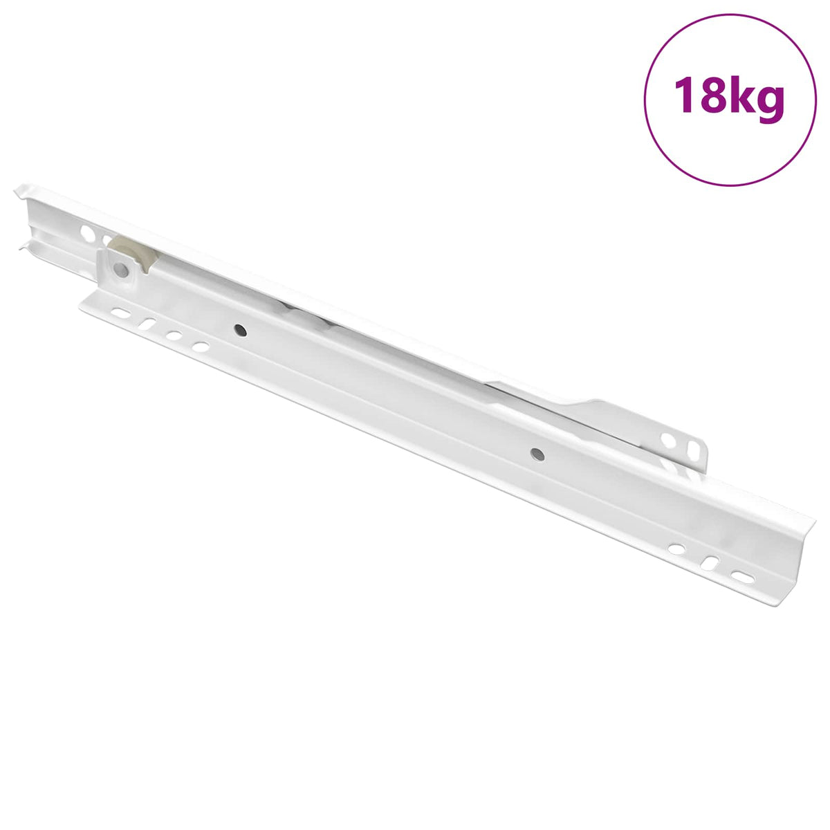 Klizač za ladice 87 pcs Bijelo Čelik
