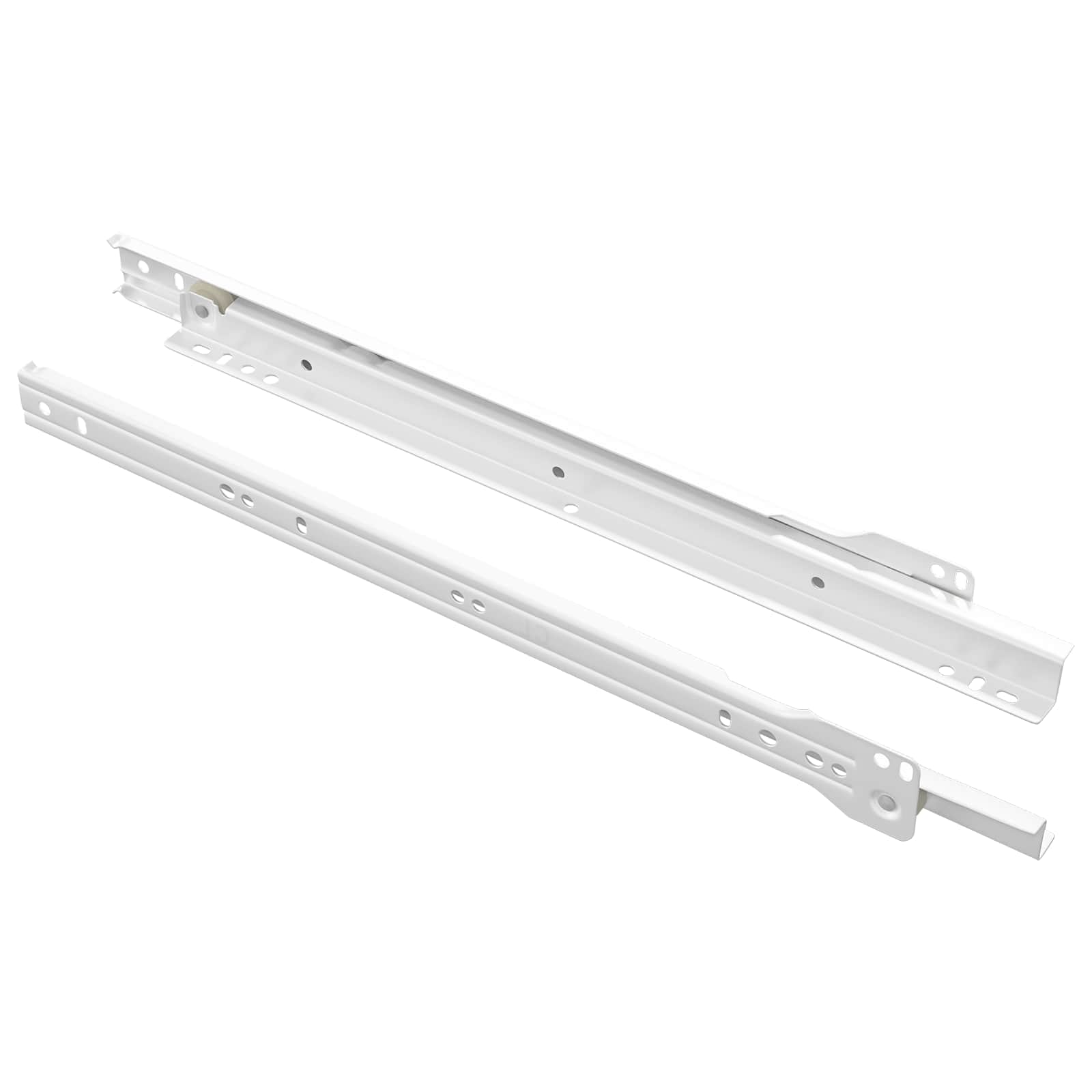 Klizač za ladice 2 pcs Bijelo 350 mm Čelik