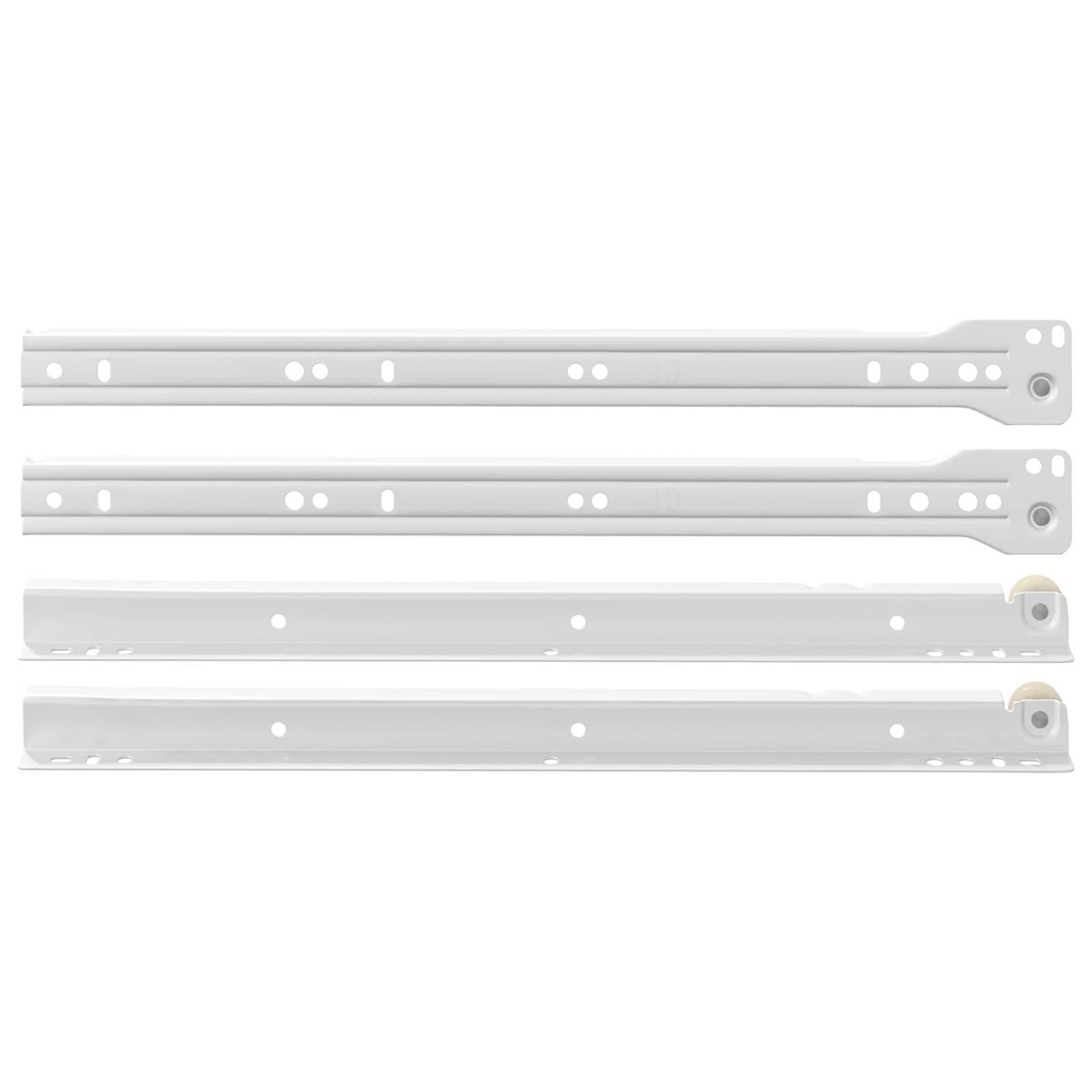 Klizač za ladice 2 pcs Bijelo 350 mm Čelik