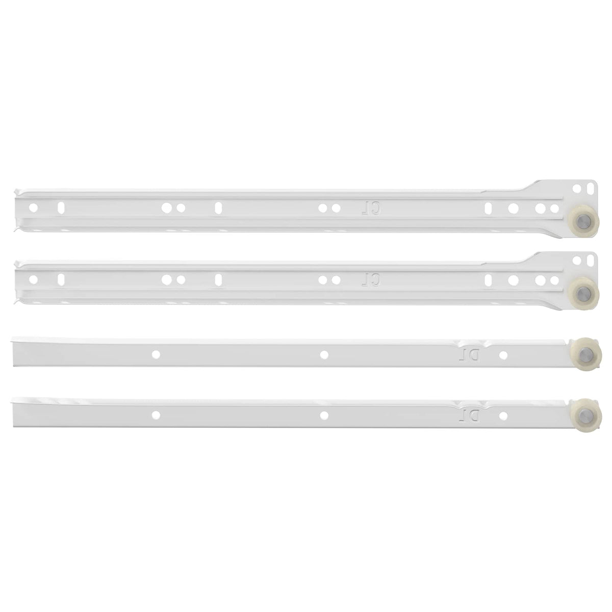 Klizač za ladice 2 pcs Bijelo 350 mm Čelik