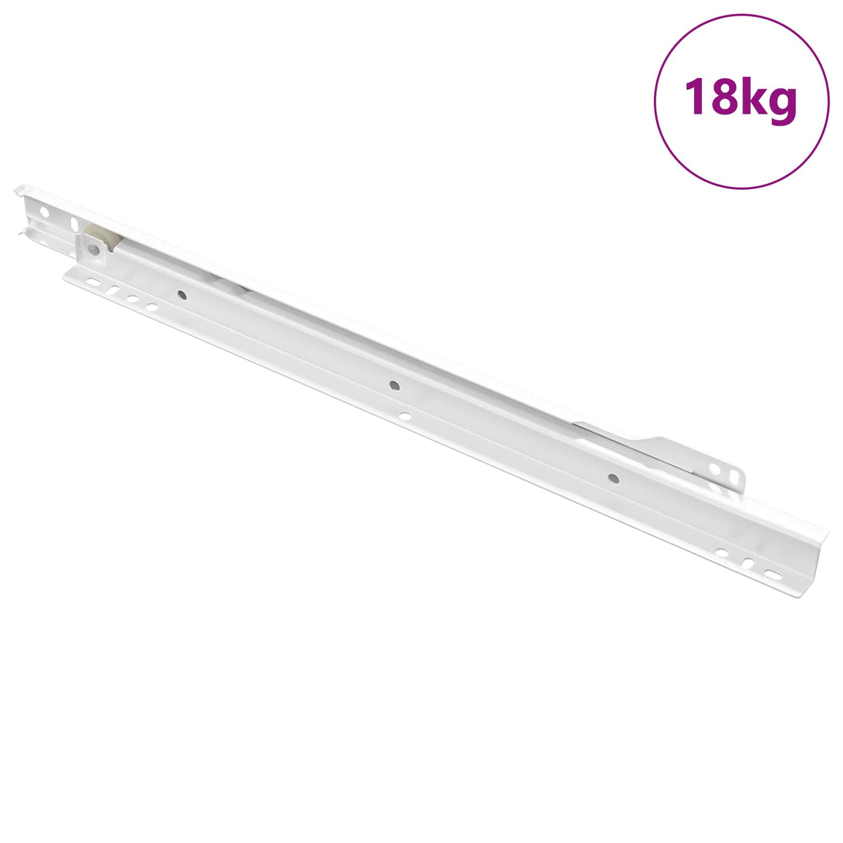Klizač za ladice 63 pcs Bijelo Čelik