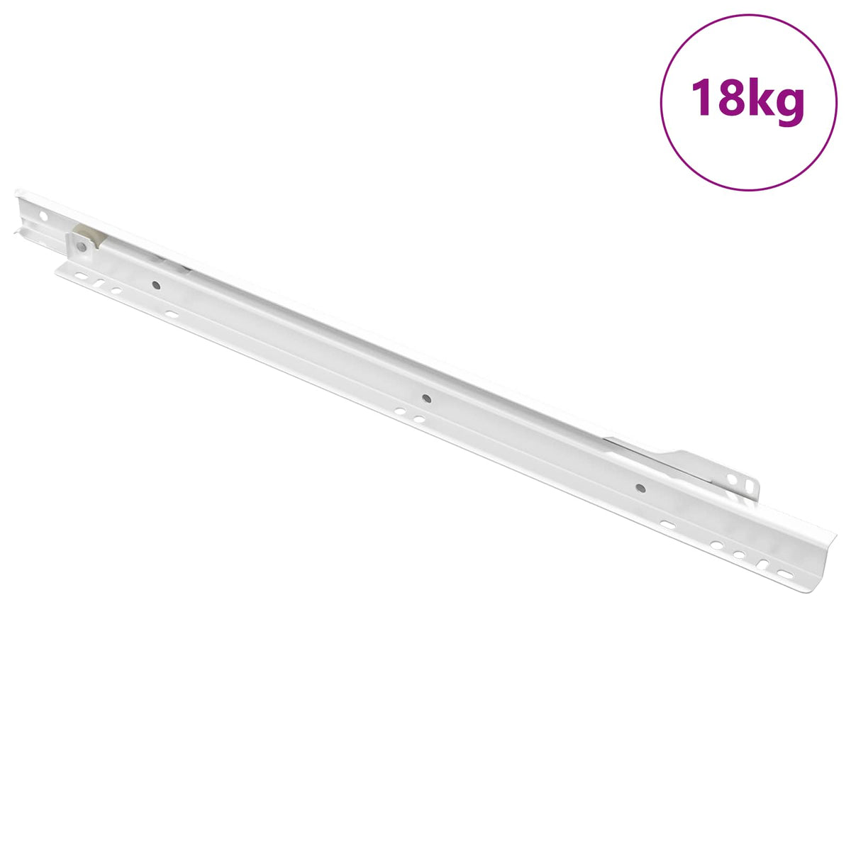 Klizač za ladice 55 pcs Bijelo Čelik