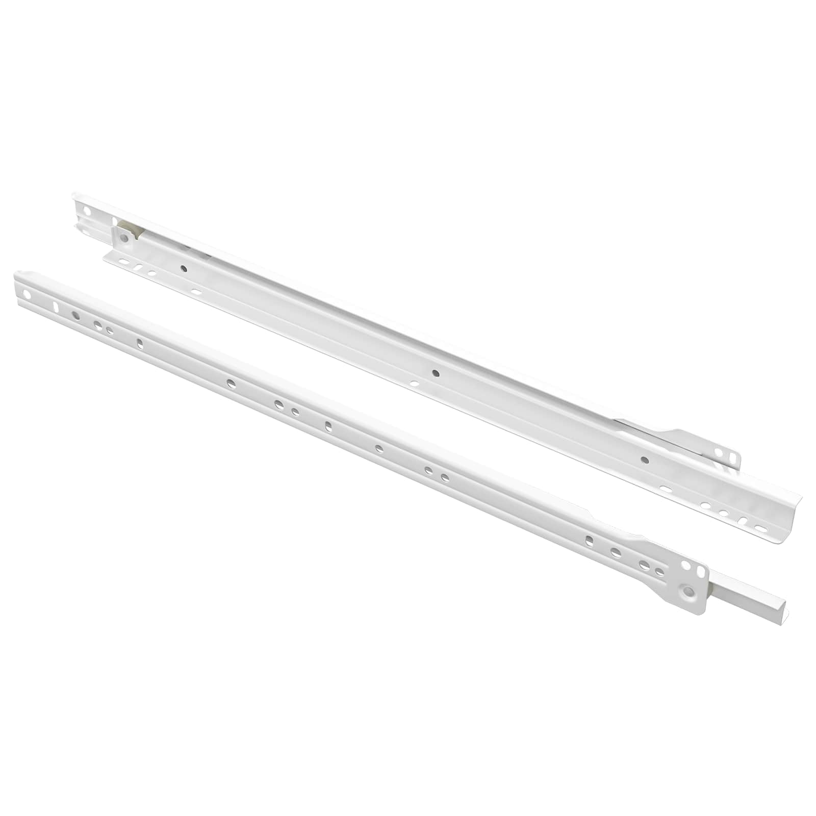 Klizač za ladice 2 pcs Bijelo 450 mm Čelik
