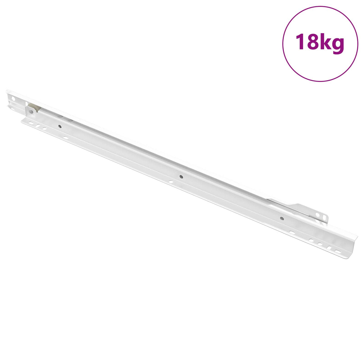 Klizač za ladice 49 pcs Bijelo Čelik